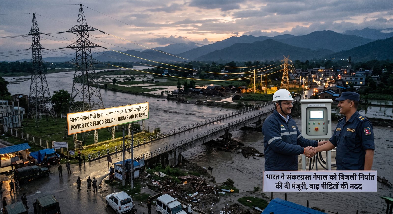 भारत ने बाढ़ प्रभावित नेपाल को दी बड़ी राहत, बिजली निर्यात को मंजूरी
